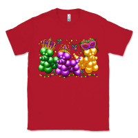 Red mardi gras bead dogs Classic Tee - LillyAllenDesigns
