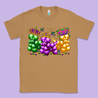 Mardi Gras Bead Dogs Classic Tee Designed By Lillyallendesigns