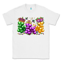 White mardi gras bead dogs Classic Tee - LillyAllenDesigns