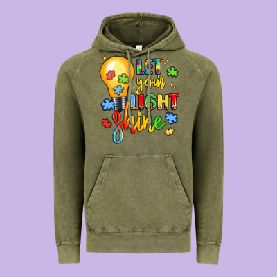 Let Your Light Shine Vintage Hoodie Designed By Lillyallendesigns