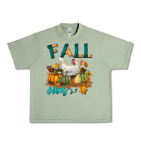 Oil Green Fall Vibes Chicken Urban Heavy Tee - LillyAllenDesigns