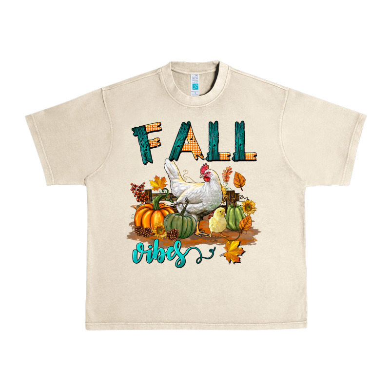 Fall Vibes Chicken Urban Heavy Tee by LillyAllenDesigns | Teevron