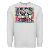 Dove Grey chilling with my peeps Premium Sweatshirt - FaDigitalArtStudio