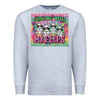 Heather Grey chilling with my peeps Premium Sweatshirt - FaDigitalArtStudio