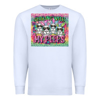 White chilling with my peeps Premium Sweatshirt - FaDigitalArtStudio