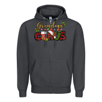 Smoke Grandma claus with christmas gift sock mother's Zipper Hoodie - HowdyJamesFarm