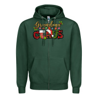 Sports Green Grandma claus with christmas gift sock mother's Zipper Hoodie - HowdyJamesFarm