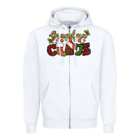 White Grandma claus with christmas gift sock mother's Zipper Hoodie - HowdyJamesFarm