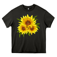 Asphalt maximillian perennial sunflower Heavy Core Tee - LillyAllenDesigns