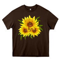 Chocolate Brown maximillian perennial sunflower Heavy Core Tee - LillyAllenDesigns