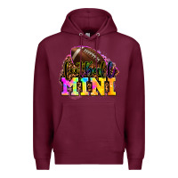 Burgundy football mini Premium Hoodie - OliviaCreatesArt