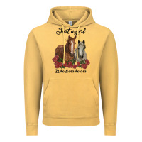 Vintage Mustard just a girl who loves horses no background Vintage Hoodie - RanaPortraitStore