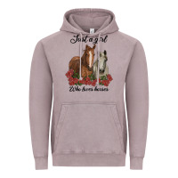 Vintage Zinc just a girl who loves horses no background Vintage Hoodie - RanaPortraitStore