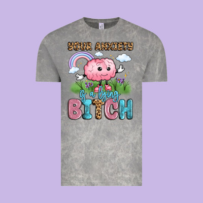 Your Anxiety Is A Lying Bitch Vintage Tee Designed By Lillyallendesigns