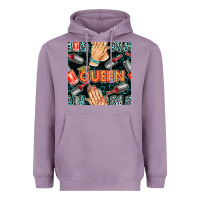 Lavender nail queen hand and polish with lights and leopard seamless pattern bb Heavyweight Hoodie - BundleAndBundleShop