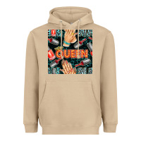 Mushroom nail queen hand and polish with lights and leopard seamless pattern bb Heavyweight Hoodie - BundleAndBundleShop