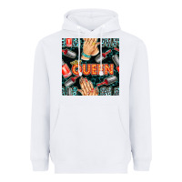 White nail queen hand and polish with lights and leopard seamless pattern bb Heavyweight Hoodie - BundleAndBundleShop