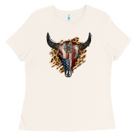 Bone American Bull Skull Ladies Tee - Jasminsmagicworld