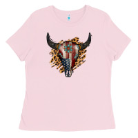 Bubblegum Pink American Bull Skull Ladies Tee - Jasminsmagicworld