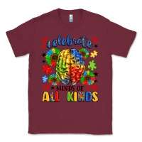 Burgundy celebrate neurodiversity Classic Tee - LillyAllenDesigns