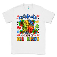 White celebrate neurodiversity Classic Tee - LillyAllenDesigns