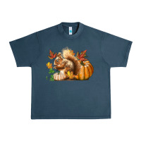 Midnight Navy Fall Squirrel Urban Heavy Tee - LillyAllenDesigns