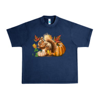Navy Fall Squirrel Urban Heavy Tee - LillyAllenDesigns