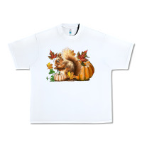 White Fall Squirrel Urban Heavy Tee - LillyAllenDesigns