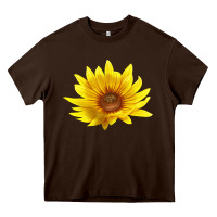 Chocolate Brown Maximillian Perennial Sunflower Heavy Core Tee - LillyAllenDesigns