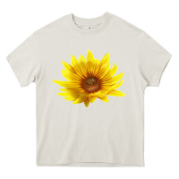 Cream Maximillian Perennial Sunflower Heavy Core Tee - LillyAllenDesigns