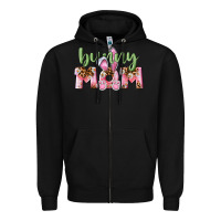Black Happy Easter Bunny Mom Zipper Hoodie - CowGirlArtShop