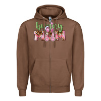 Chestnut Happy Easter Bunny Mom Zipper Hoodie - CowGirlArtShop