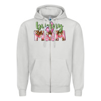 Dove Grey Happy Easter Bunny Mom Zipper Hoodie - CowGirlArtShop