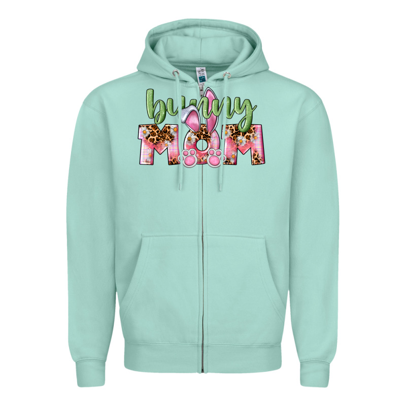 Happy Easter Bunny Mom Zipper Hoodie by CowGirlArtShop | Teevron
