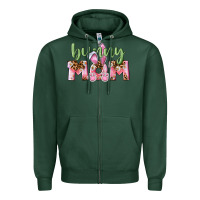 Sports Green Happy Easter Bunny Mom Zipper Hoodie - CowGirlArtShop