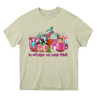 Western Cancer  In October We Wear Pink Coffee Cups With Ribbons Heavy Core Tee | Teevron