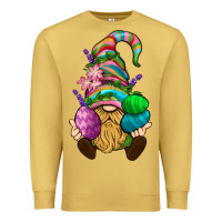 Antique Gold Easter Holding Eggs Gnome Premium Sweatshirt - BundleAndBundleShop