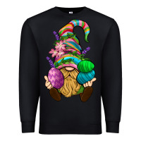 Black Easter Holding Eggs Gnome Premium Sweatshirt - BundleAndBundleShop