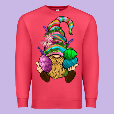 Easter Holding Eggs Gnome Premium Sweatshirt Designed By Bundleandbundleshop