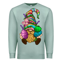 Seafoam Easter Holding Eggs Gnome Premium Sweatshirt - BundleAndBundleShop
