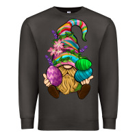 Smoke Easter Holding Eggs Gnome Premium Sweatshirt - BundleAndBundleShop