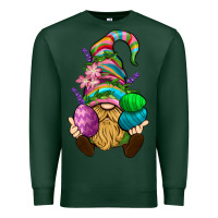 Sports Green Easter Holding Eggs Gnome Premium Sweatshirt - BundleAndBundleShop