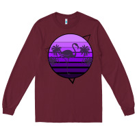 Burgundy Flamingo Palm Long Sleeve Tee - Bettercallsaul