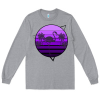 Heather Grey Flamingo Palm Long Sleeve Tee - Bettercallsaul