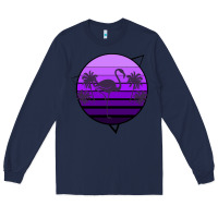 Navy Flamingo Palm Long Sleeve Tee - Bettercallsaul