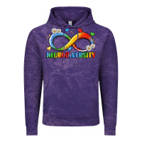 Cloud Purple neurodiversity Vintage Hoodie - LillyAllenDesigns