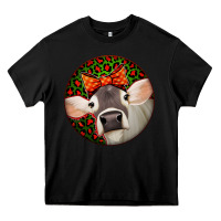 Black Christmas Cow, Heavy Core Tee - Jasminsmagicworld