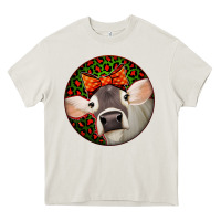Cream Christmas Cow, Heavy Core Tee - Jasminsmagicworld