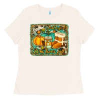 Bone just a girl who loves fall background Ladies Tee - Jasminsmagicworld