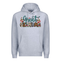 Heather Grey great grandma Premium Hoodie - OliviaCreatesArt